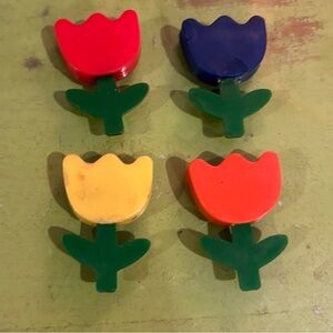 Vintage tulip fridge magnets tulips #vintagelove Pyrex?